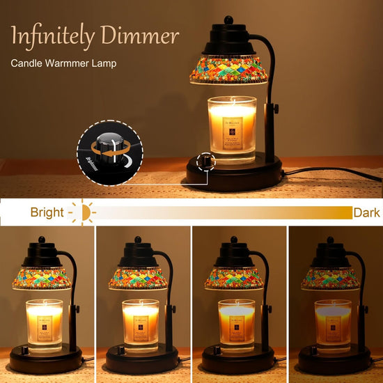 Candle Warmer with Time,Candle Lamp Warmer with Dimmable,Candl