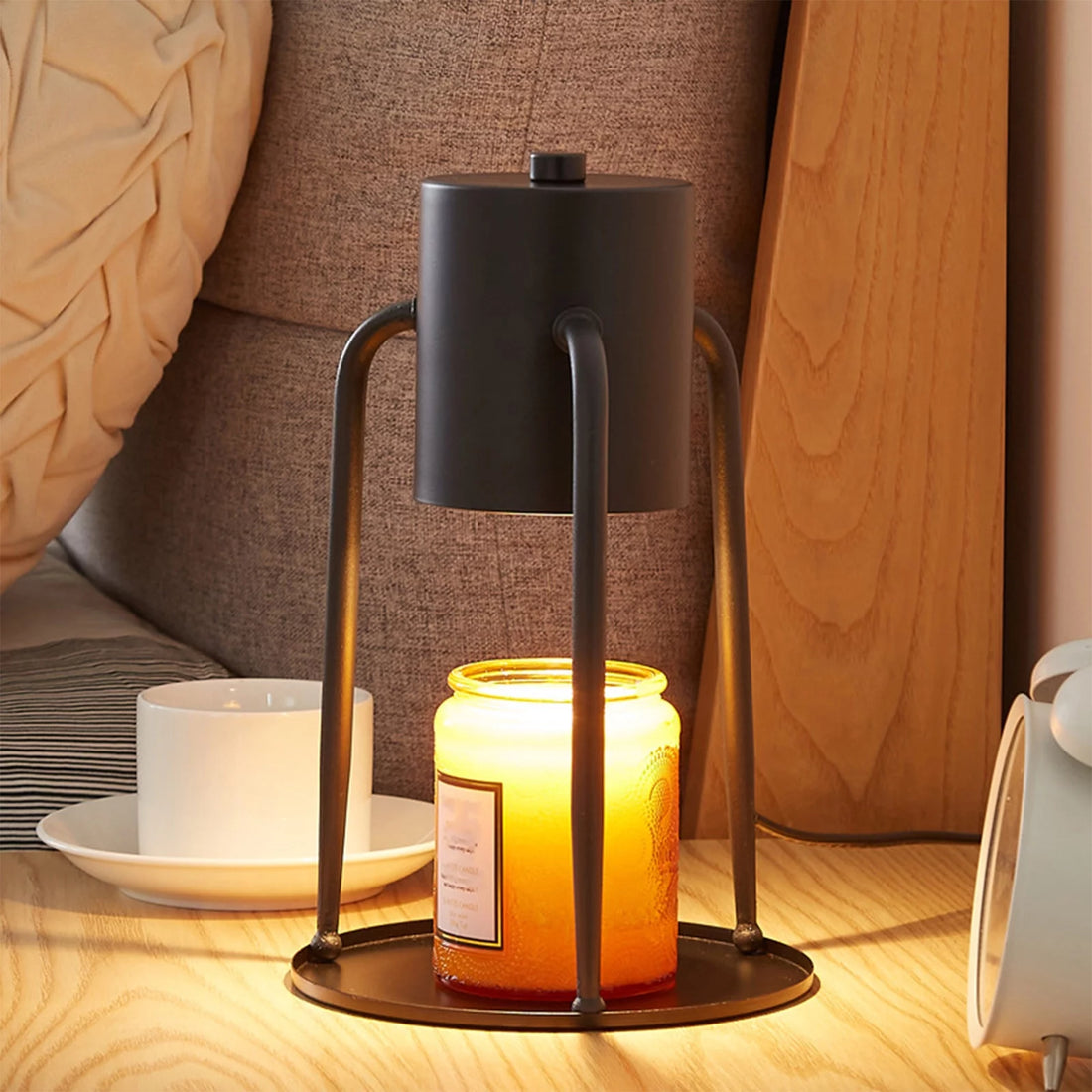 Dimmable Candle Melting Lamp Candle Warmer Lamp with Timer Scented Wax Heat Melts Candle Lamp Iron Lantern Home Tabletop Decoration Gifts Ornaments